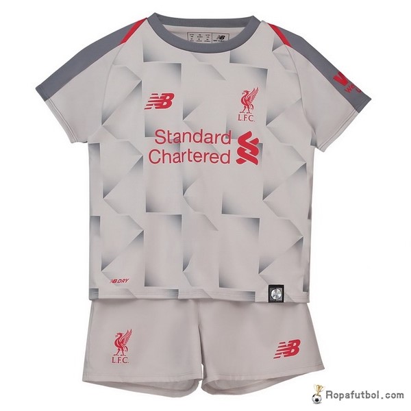 Camiseta Liverpool Replica Tercera Ropa Niños 2018/19 Blanco